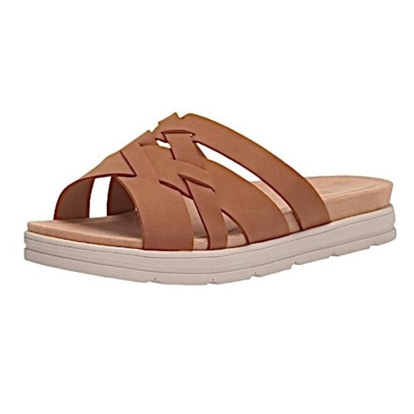 Easy Spirit STAR Women's Strappy Flats Casual Sandals Medium Brown Size 7 - Picture 1 of 8